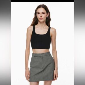 Babaton Sculpt Knit Squareneck Cropped Tank